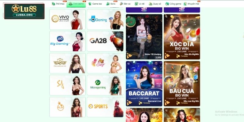 3 siêu phẩm Live Casino Lu88 hấp dẫn không nên bỏ lỡ
