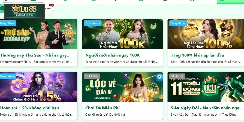 Các chương trình khuyến mãi Lu88 nổi bật hiện nay