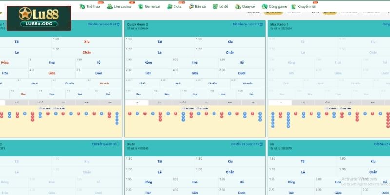 Danh sách các trò chơi lô đề phổ biến tại Lu88
