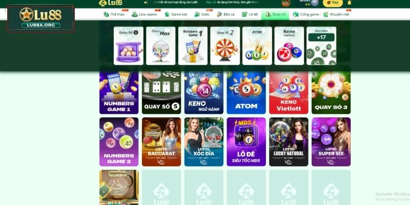 Top game quay số chất lượng đáng chơi tại Lu88